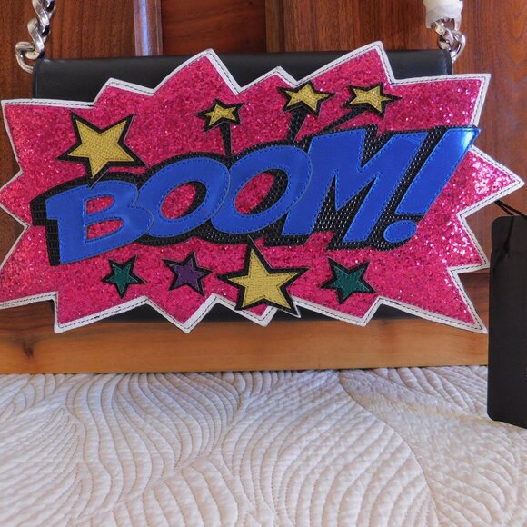 NWT Dolce & Gabbana July Fourth leather Boom Fireworks clutch chain shoulder bag - Picture 16 of 16